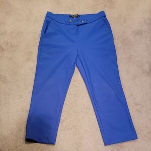 JL Atelier Royal Blue Cropped Pants W Pockets. Sz Med